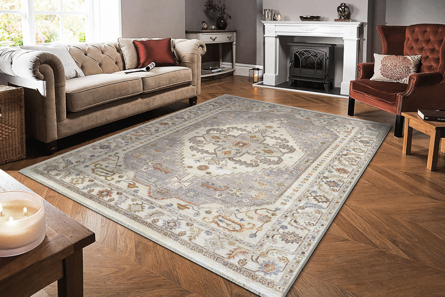 Juno 6884-199 Cream/Grey Area Rug