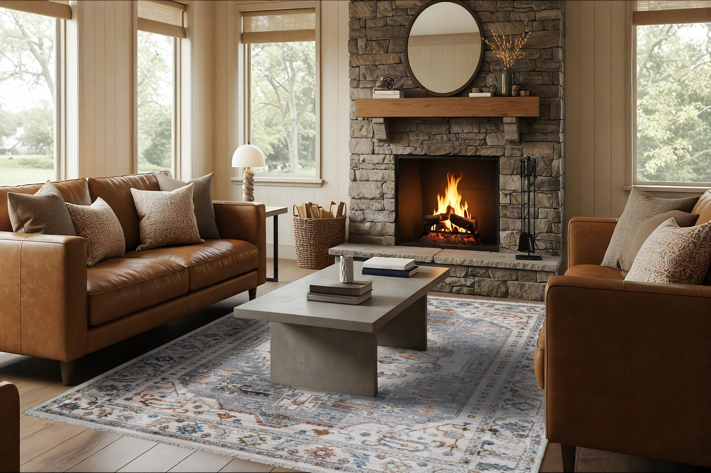 Adorn 199-6884 Cream/Grey Area Rug