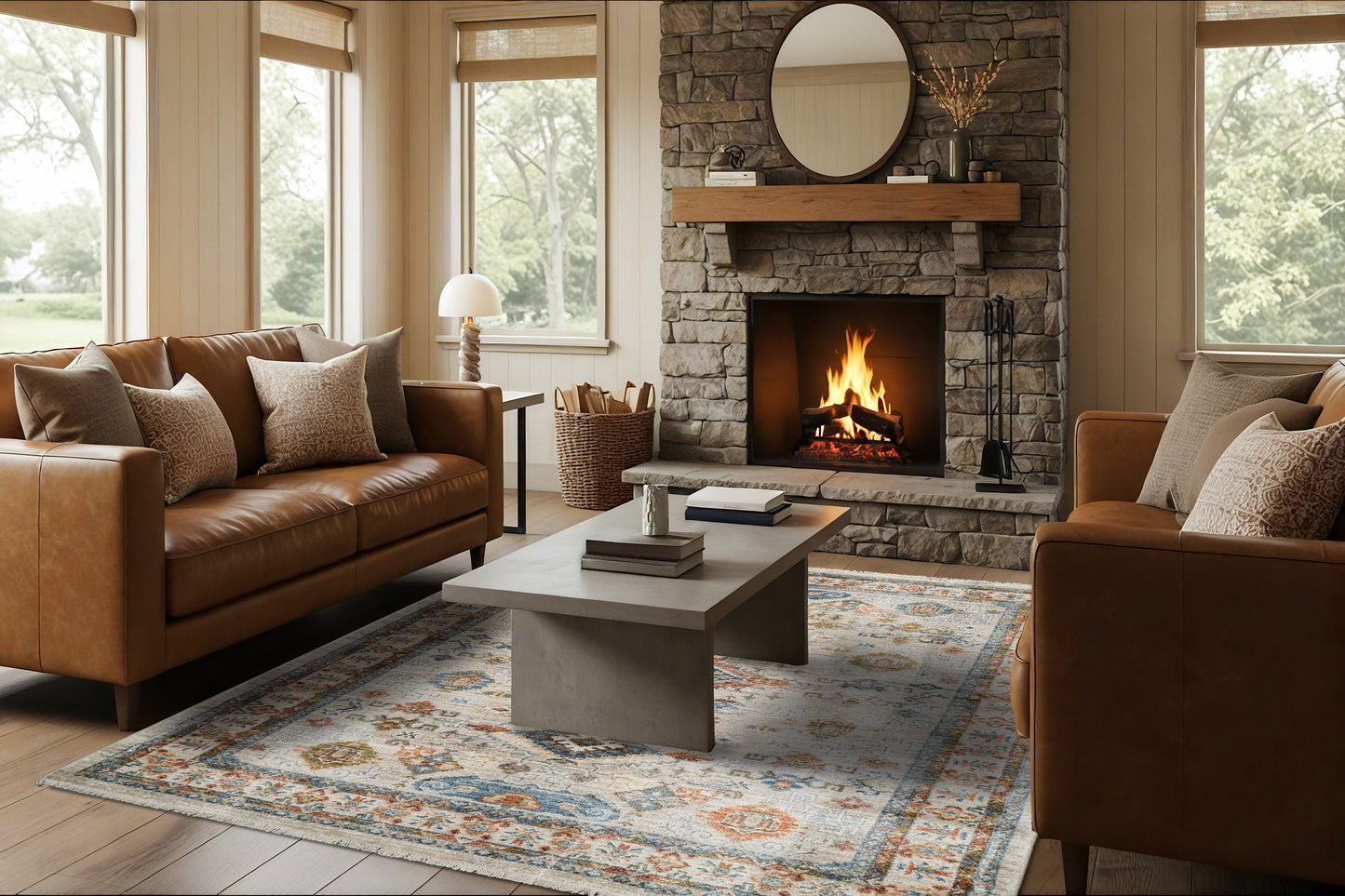 Adorn 199-6886 Ivory/Multi Area Rug