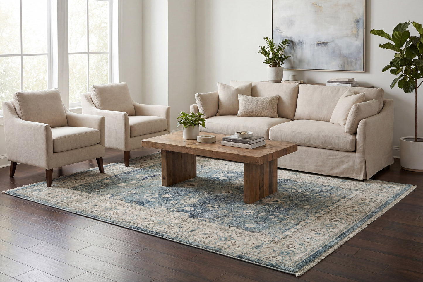Adorn 500-6881 Light Blue Area Rug