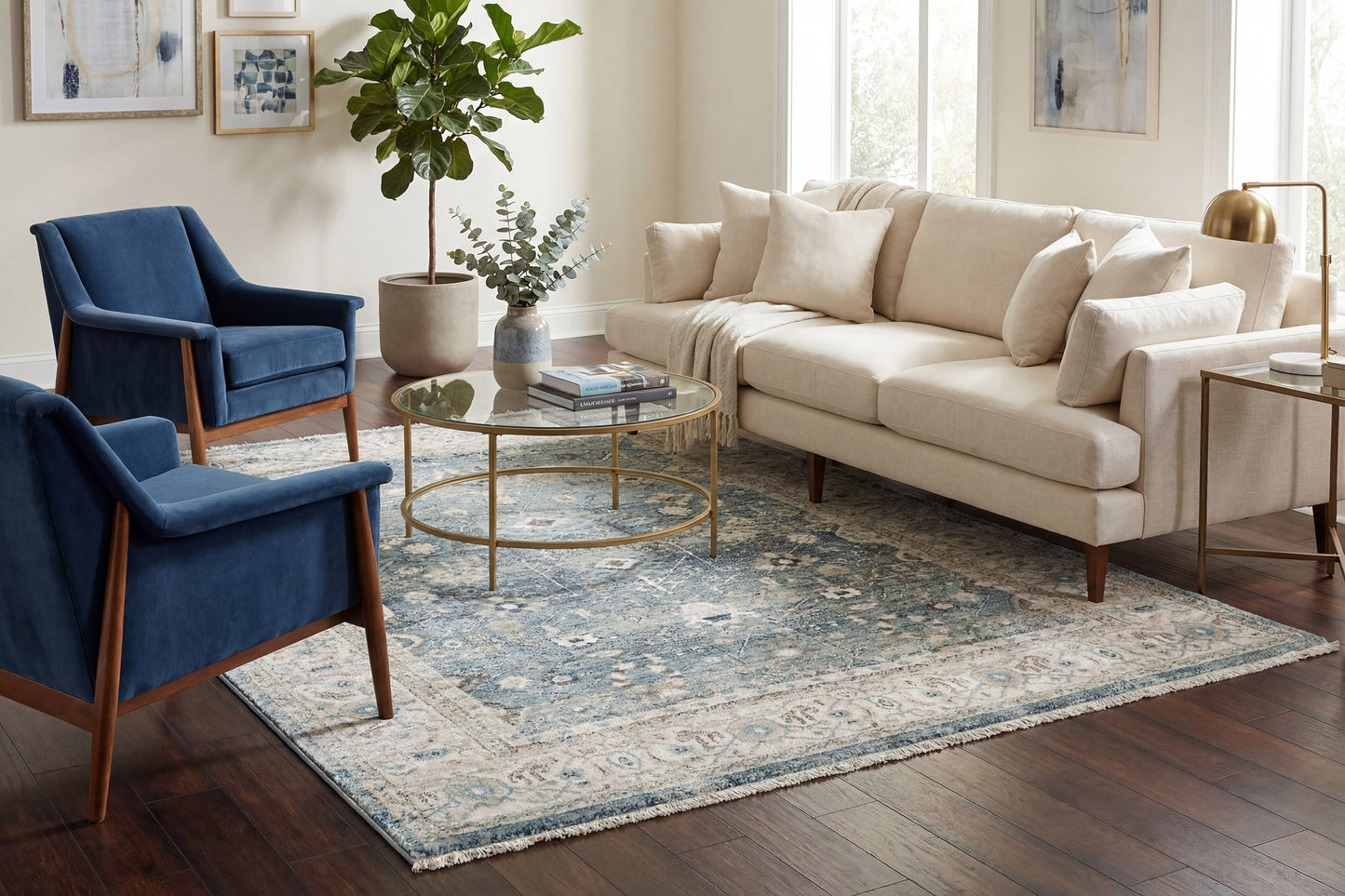 Adorn 500-6881 Light Blue Area Rug