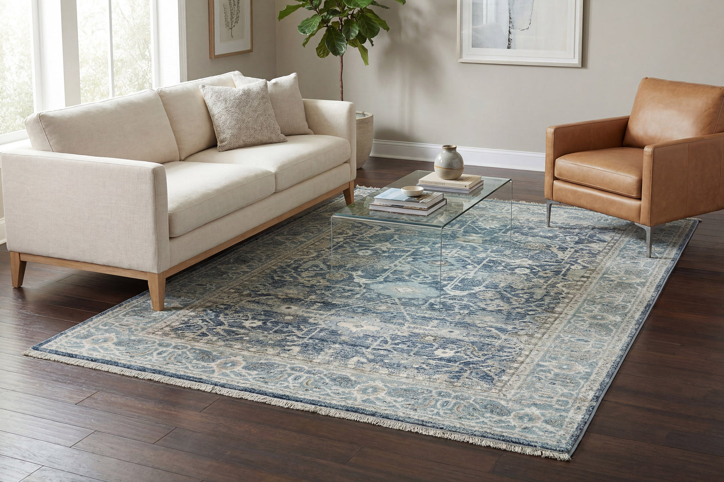 Adorn 550-6881 Blue Area Rug