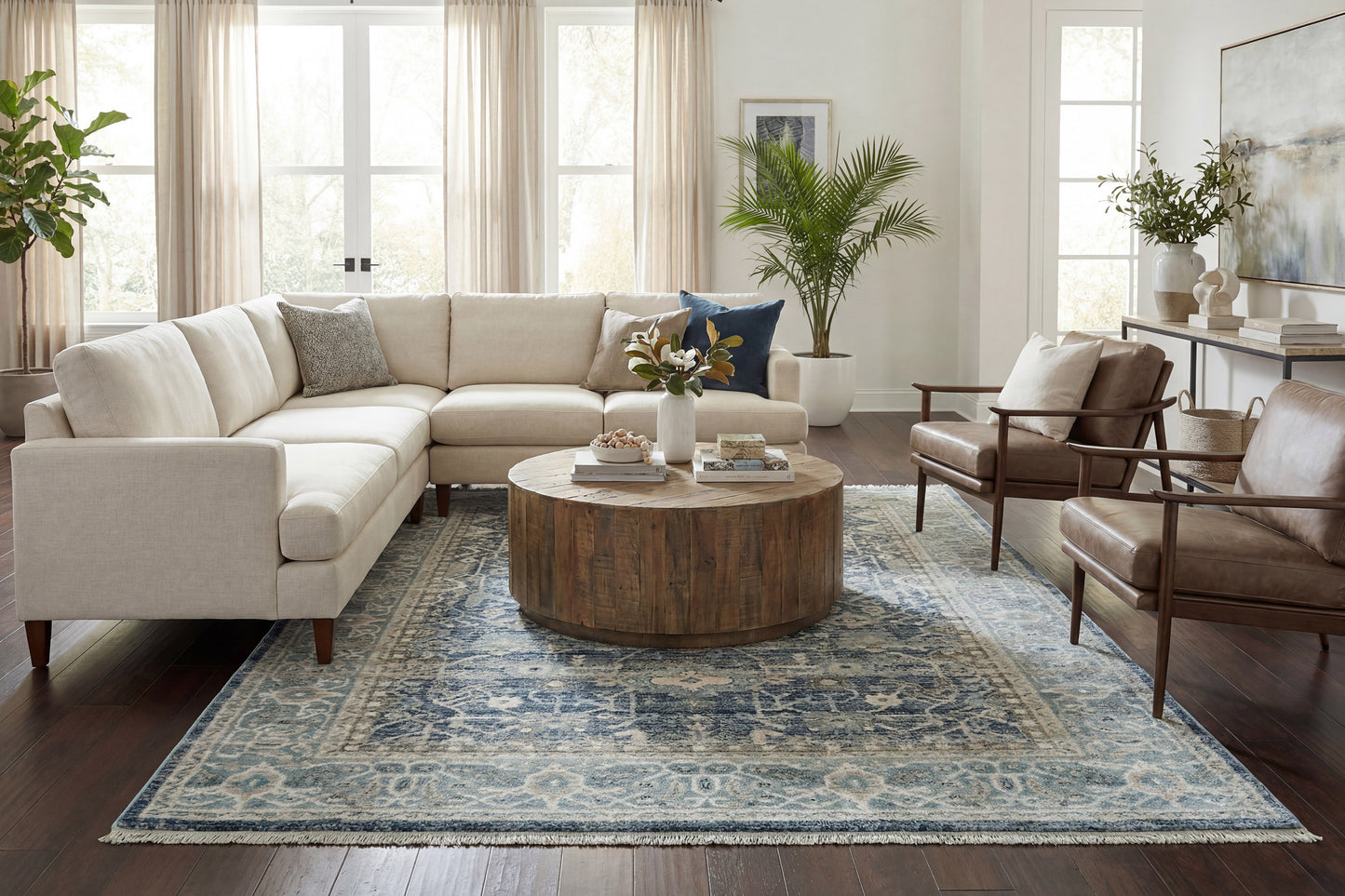 Adorn 550-6881 Blue Area Rug