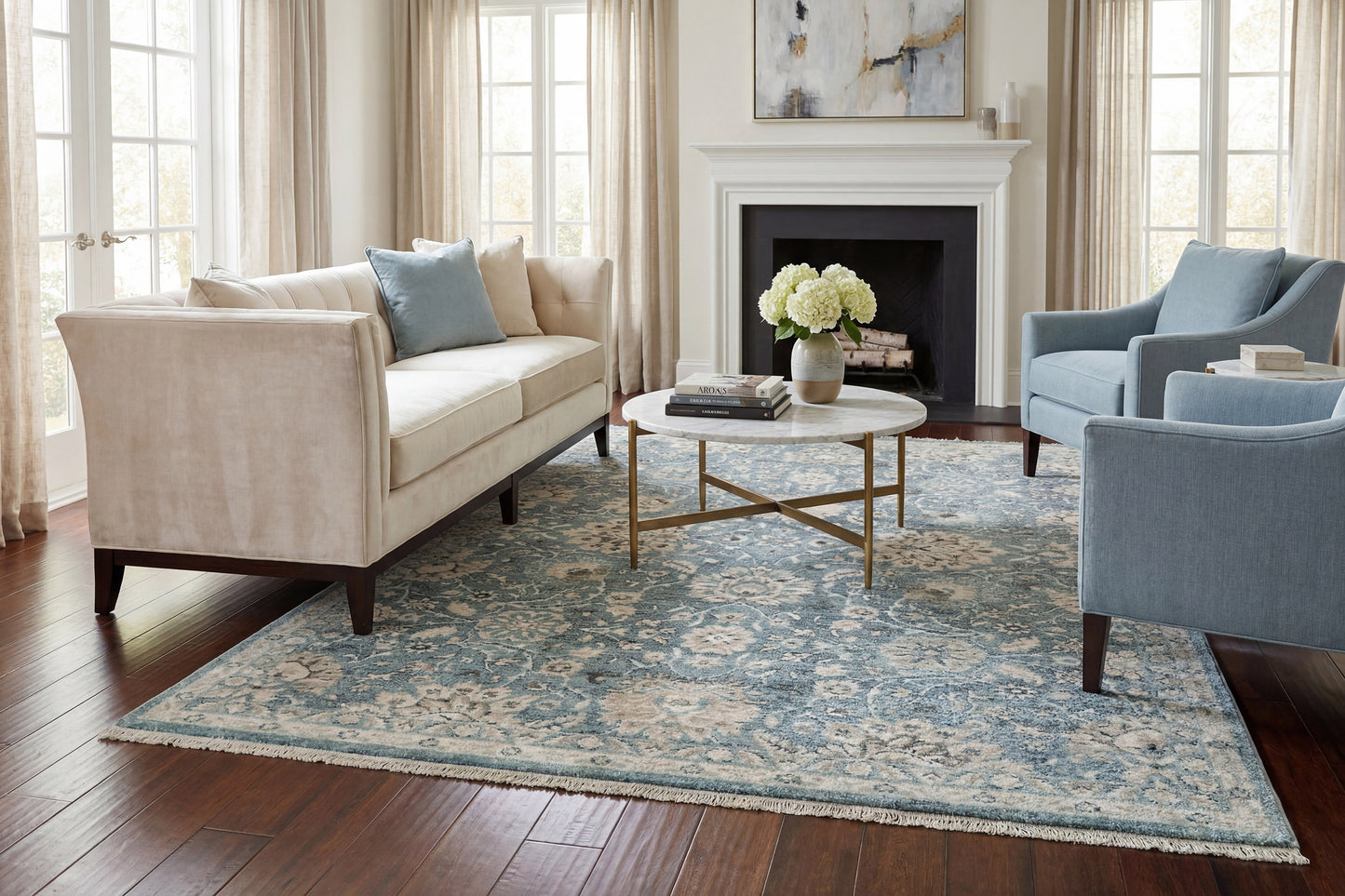 Adorn 500-6883 Light Blue Area Rug