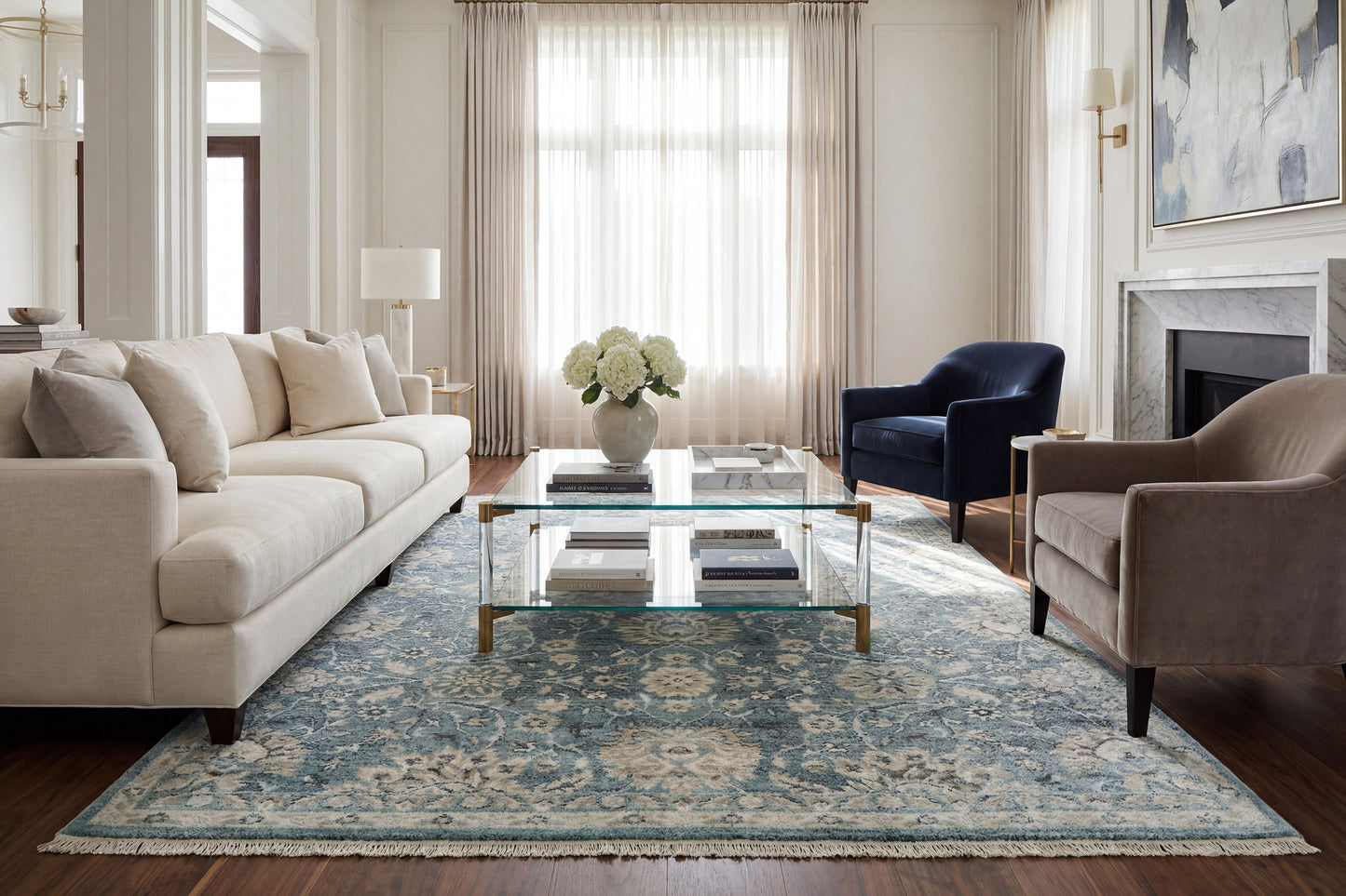 Adorn 500-6883 Light Blue Area Rug