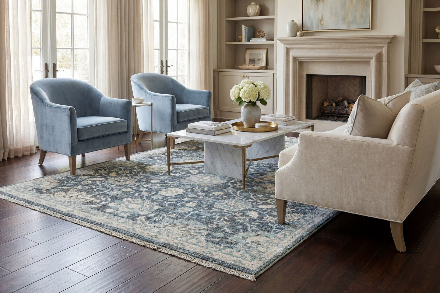 Adorn 550-6883 Blue Area Rug