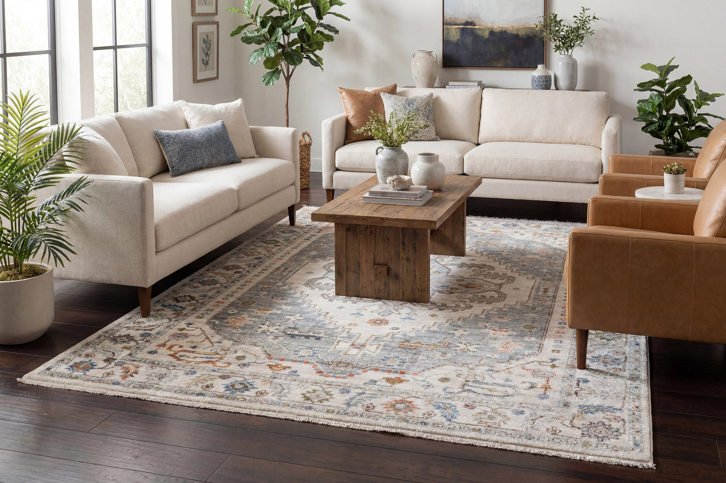 Adorn 199-6884 Cream/Grey Area Rug