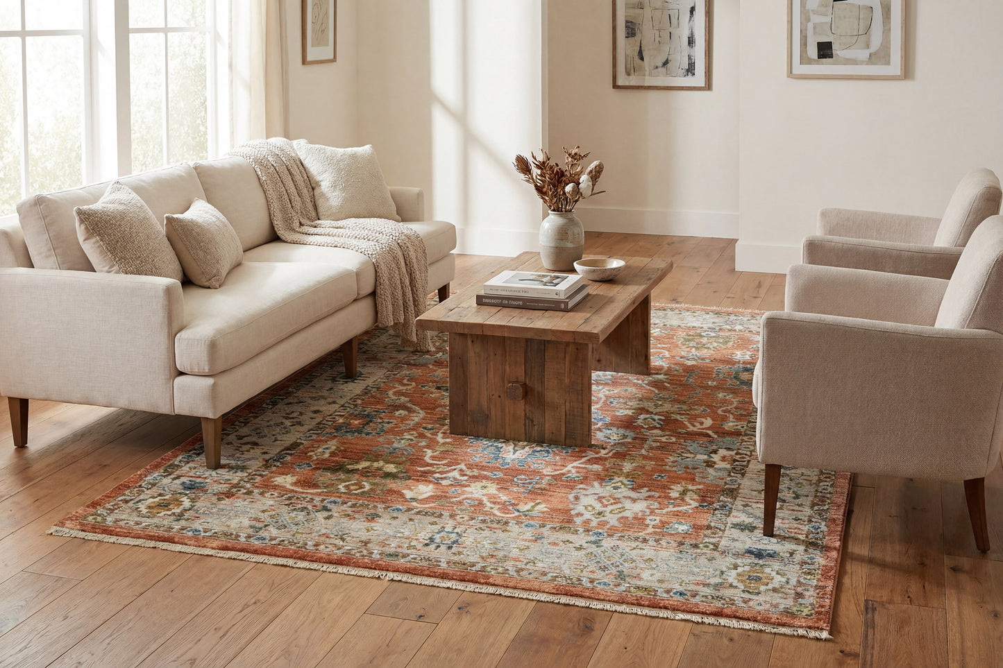 Adorn 619-6885 Rust/Ivory/Multi Area Rug