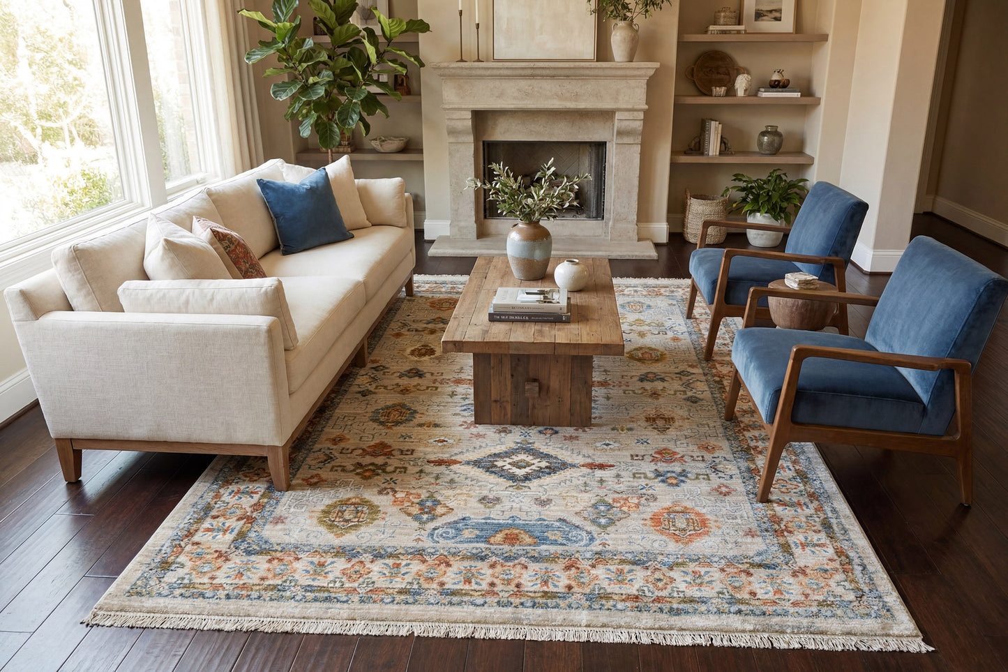 Adorn 199-6886 Ivory/Multi Area Rug