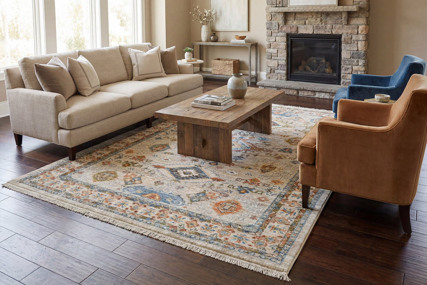 Adorn 199-6886 Ivory/Multi Area Rug