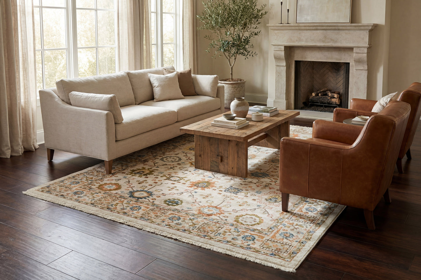 Adorn 199-6888 Ivory/Multi Area Rug