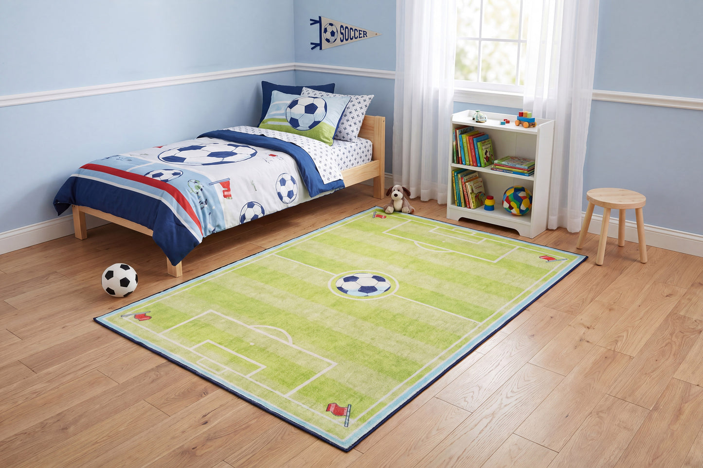 Kidz 8082-400 Green Area Rug