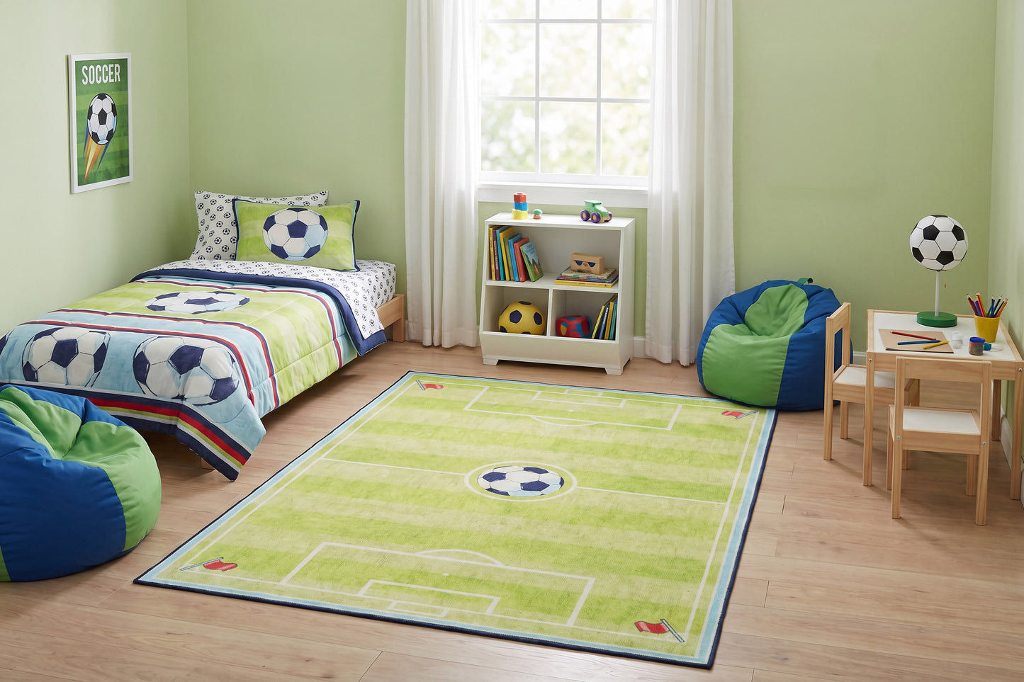 Kidz 8082-400 Green Area Rug