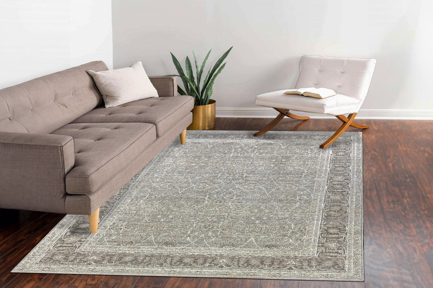 Kyra 13706-190 Cream/Grey Area Rug
