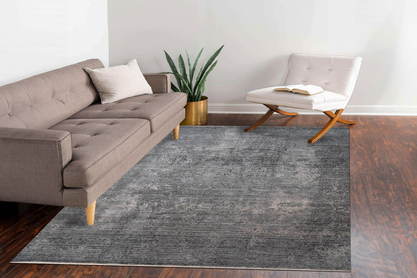 Kyra 13707-950 Grey/Navy Area Rug