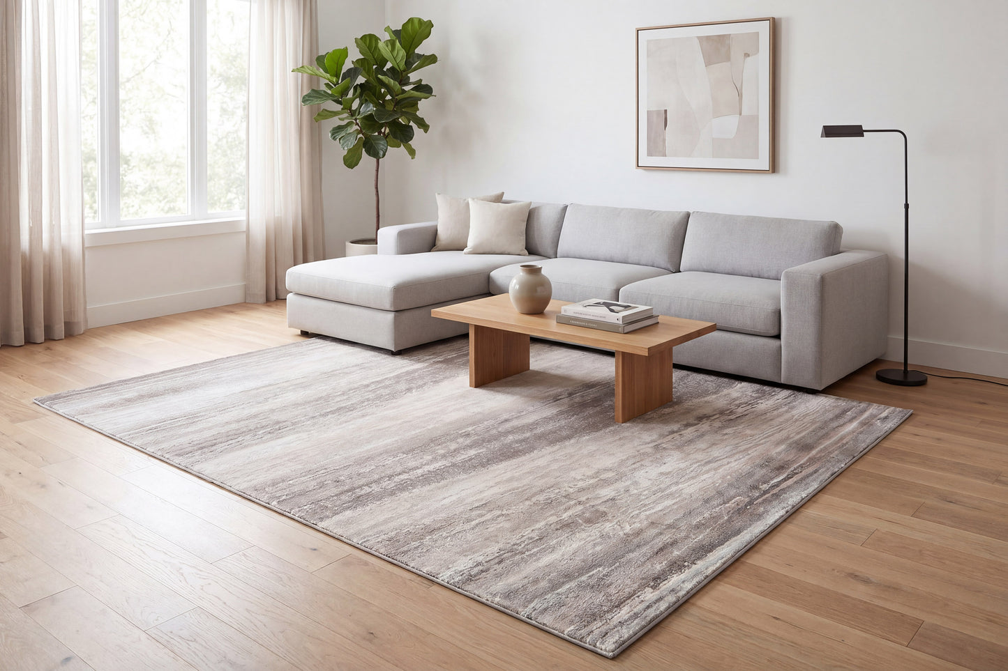 Lazer 12675-990 Grey/Dark Grey Area Rug