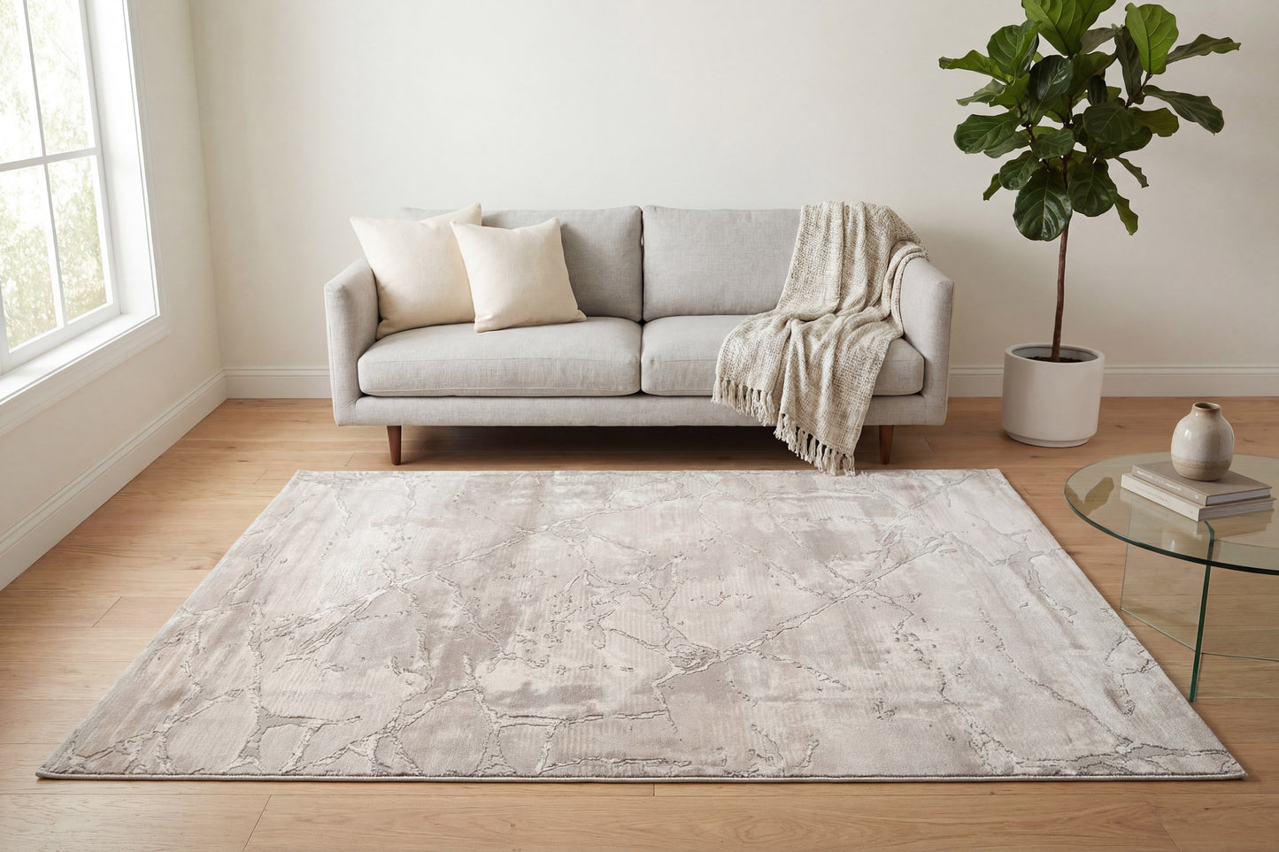 Lazer 12676-190 Light Grey Area Rug