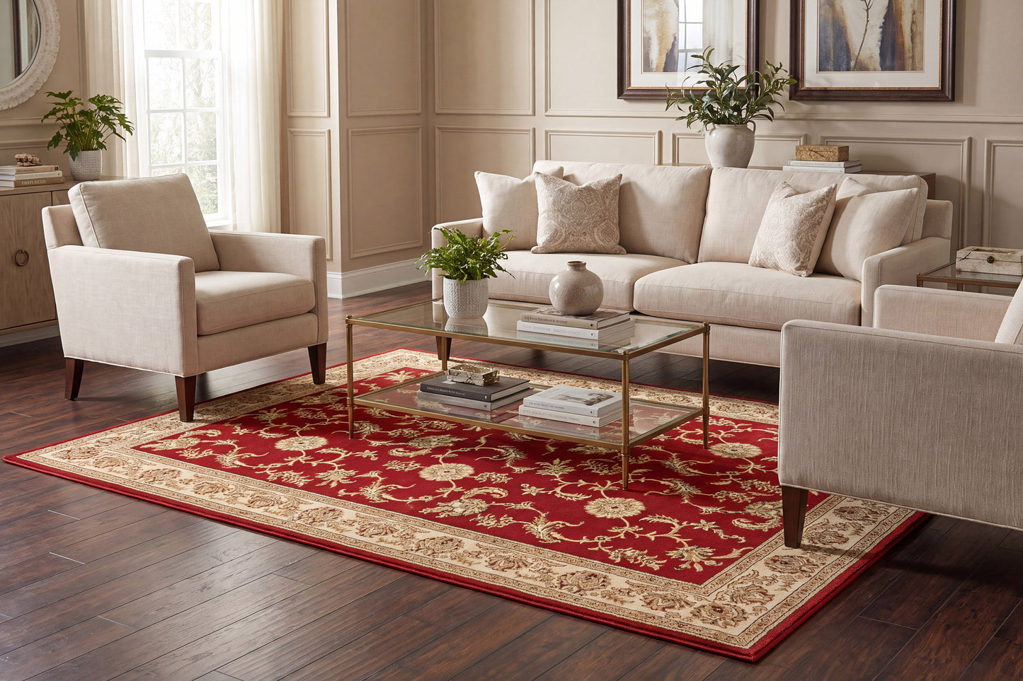 Legacy 58017-330 Red/Ivory Area Rug