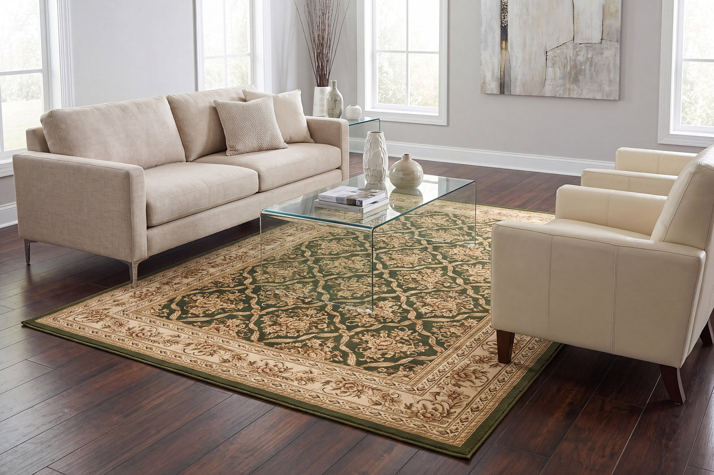 Legacy 58018-440 Green Area Rug