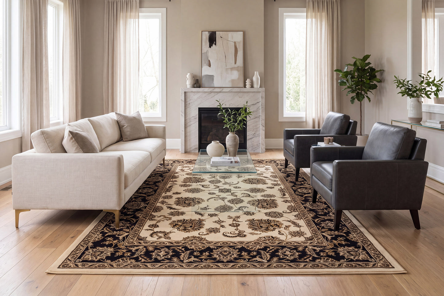 Legacy 58020-160 Cream/Brown Area Rug