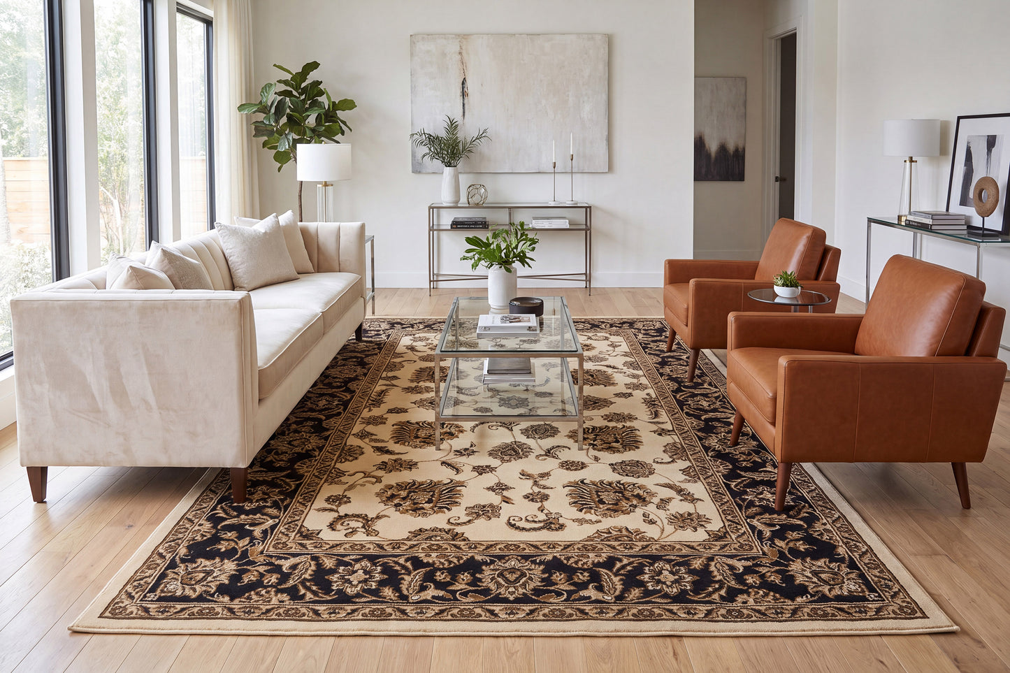 Legacy 58020-160 Cream/Brown Area Rug