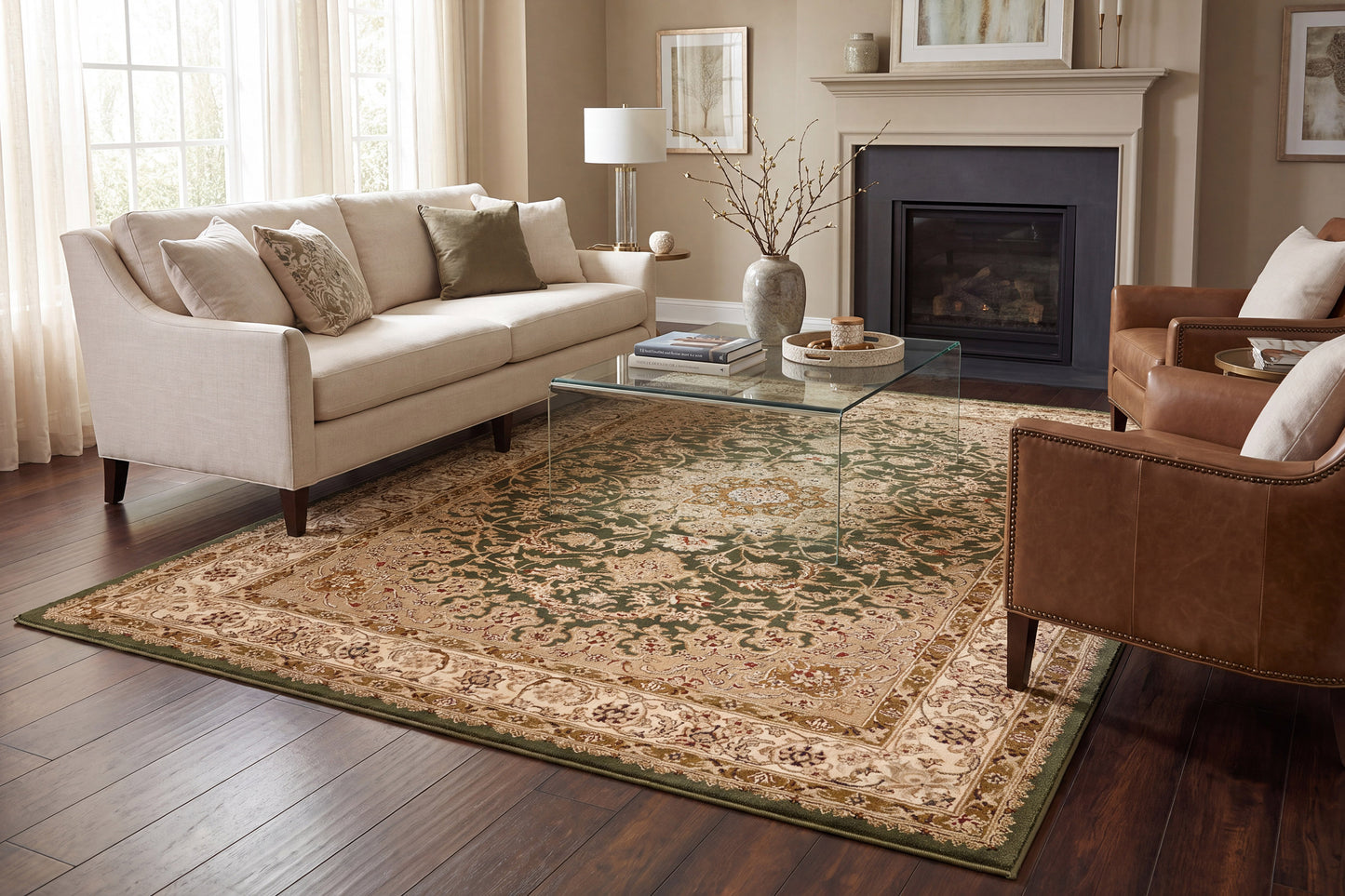Legacy 58000-420 Green Area Rug