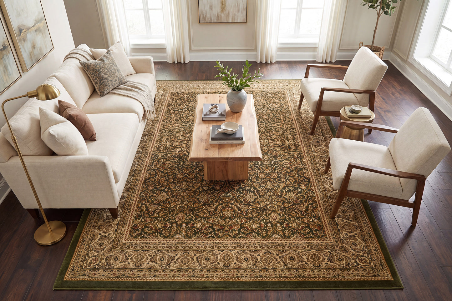 Legacy 58004-420 Green Area Rug