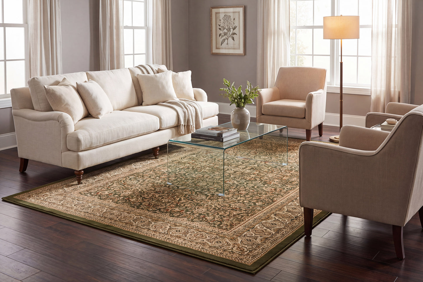 Legacy 58004-420 Green Area Rug