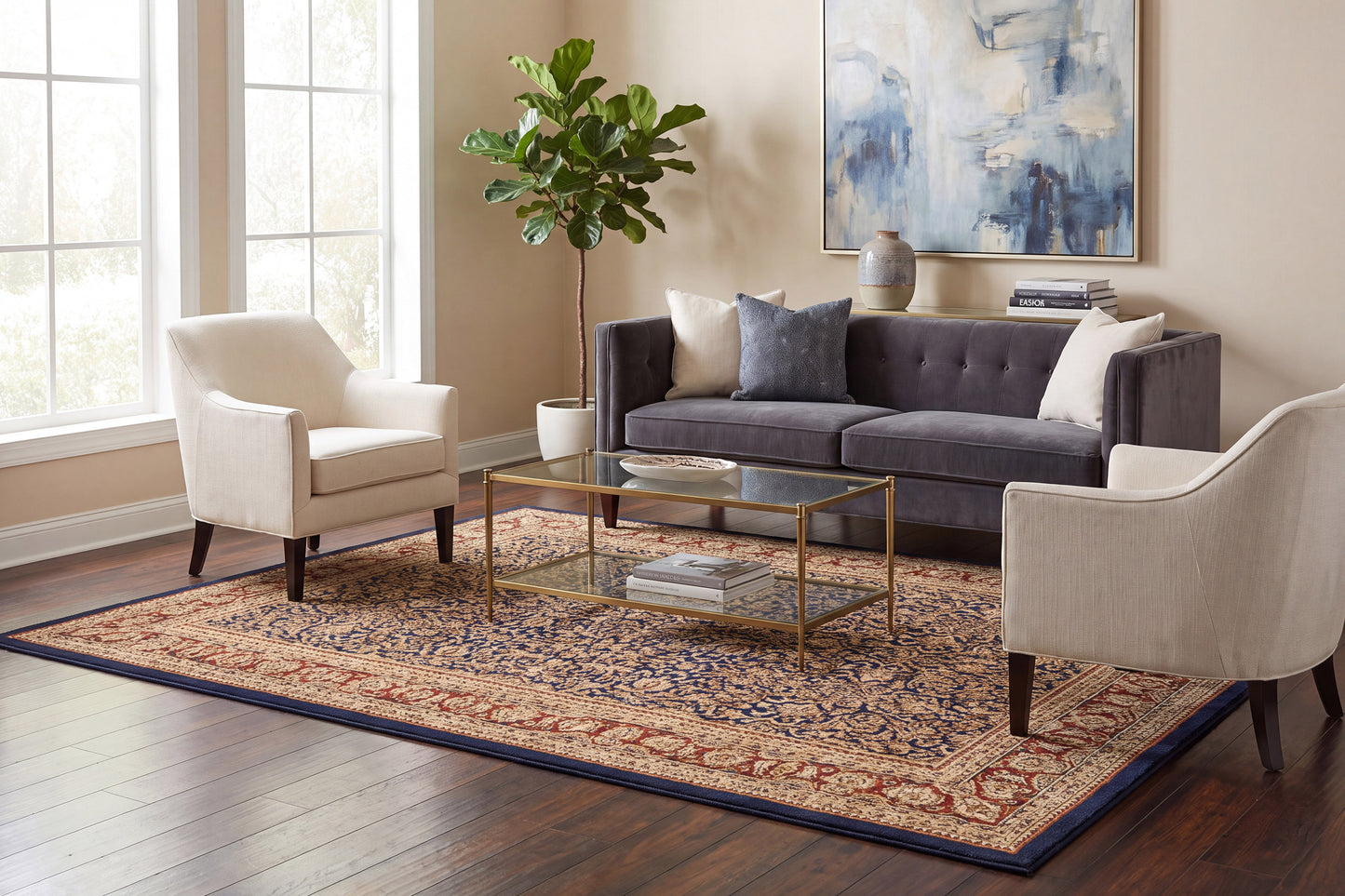 Legacy 58004-530 Navy Area Rug