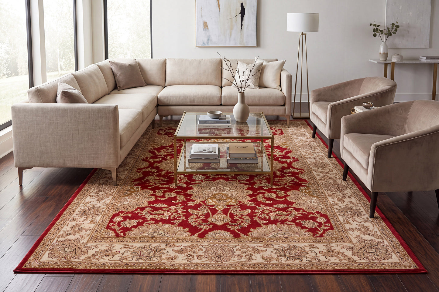 Legacy 58019-330 Red Area Rug