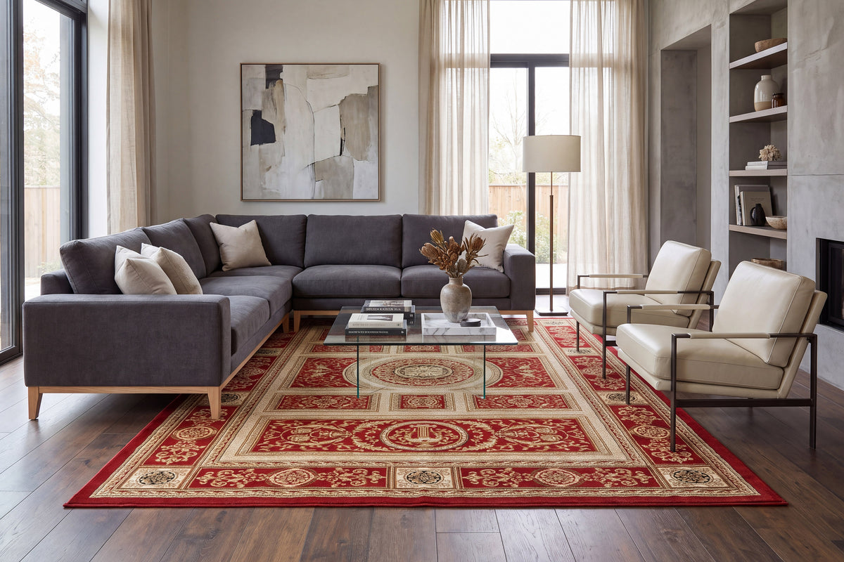Legacy 58021-330 Red Area Rug