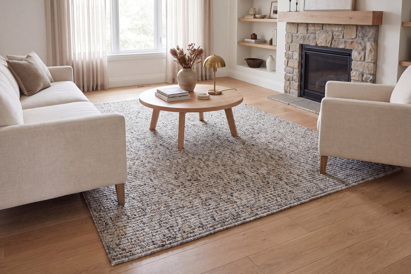 Leon 13602-980 Grey/Beige Area Rug