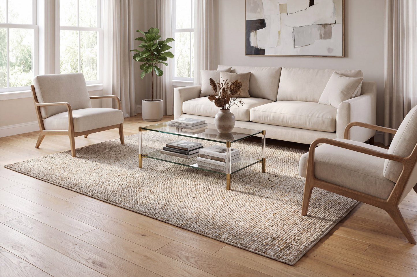 Leon 13604-919 Grey/Light Grey Area Rug