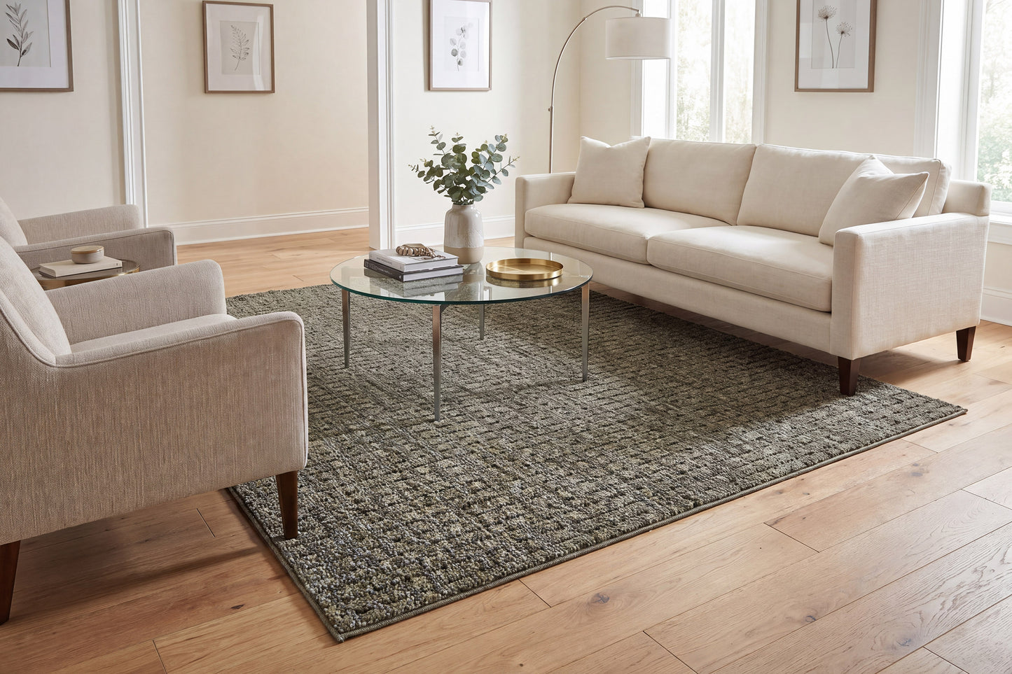 Leon 13611-940 Dark Green Area Rug