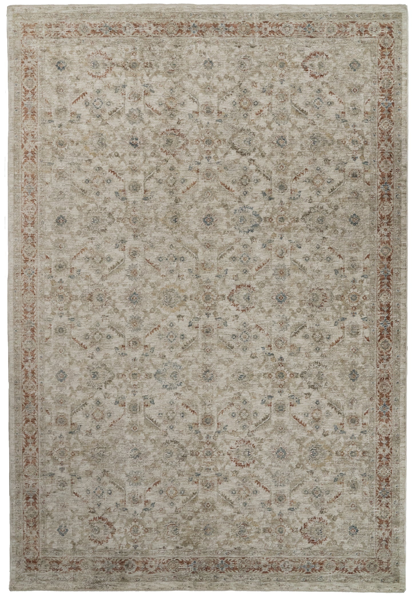 Luminous 17601-183 Cream/Beige/Red Area Rug