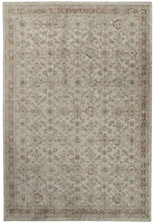 Luminous 17601-183 Cream/Beige/Red Area Rug