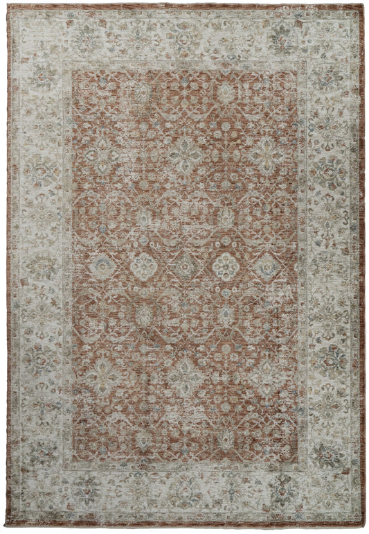 Luminous 17603-610 Rust/Cream Area Rug
