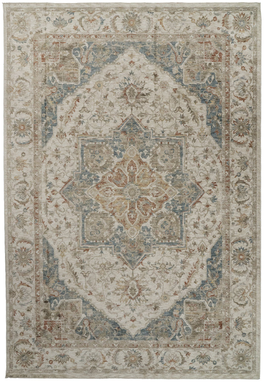 Luminous 17606-185 Cream/Beige/Navy Area Rug