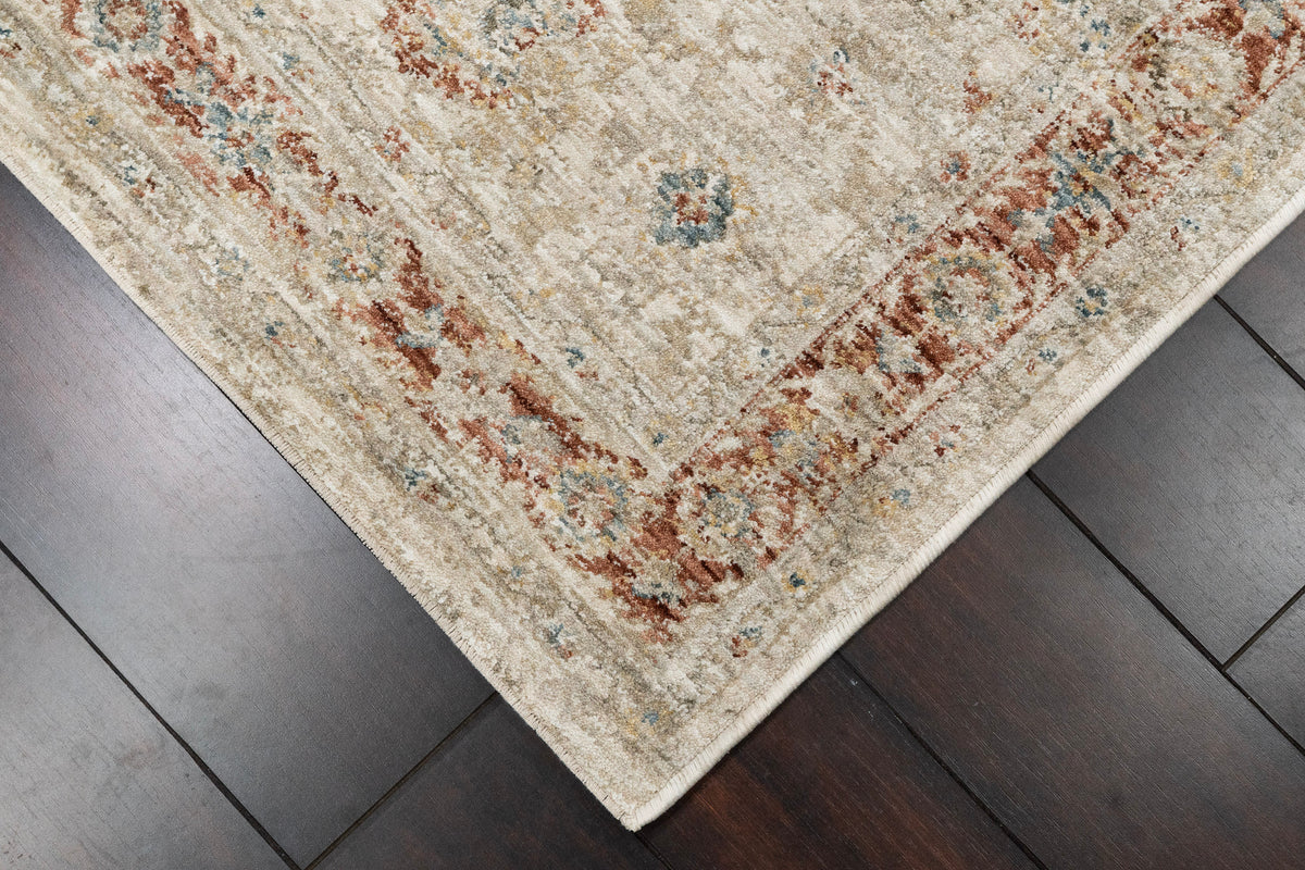 Luminous 17601-183 Cream/Beige/Red Area Rug