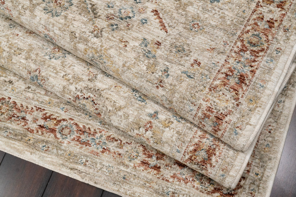 Luminous 17601-183 Cream/Beige/Red Area Rug