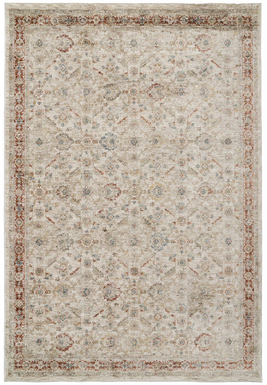 Luminous 17601-183 Cream/Beige/Red Area Rug