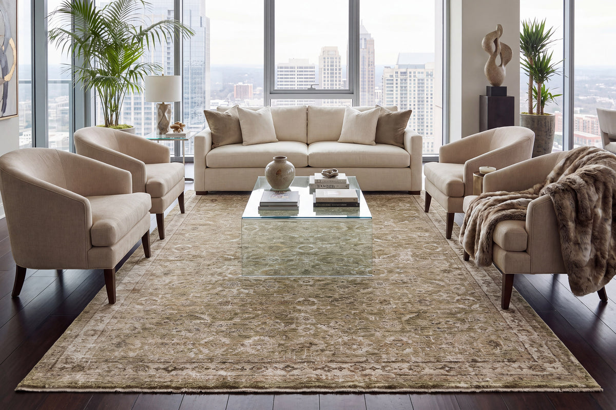 Luminous 17601-841 Beige/Green/Cream Area Rug