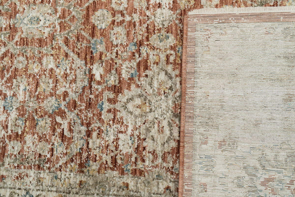 Luminous 17603-610 Rust/Cream Area Rug