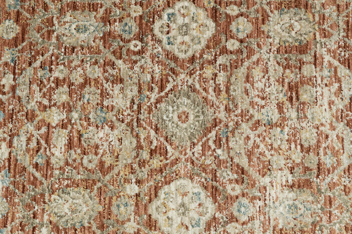 Luminous 17603-610 Rust/Cream Area Rug