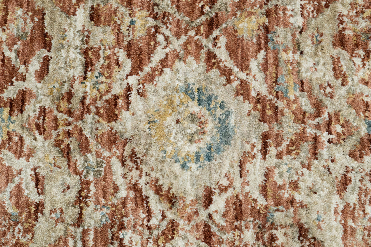 Luminous 17603-610 Rust/Cream Area Rug