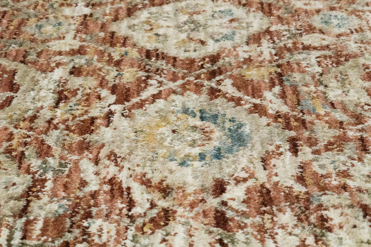 Luminous 17603-610 Rust/Cream Area Rug