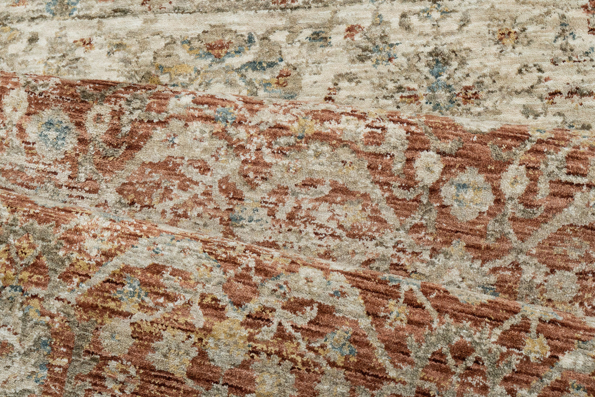 Luminous 17603-610 Rust/Cream Area Rug