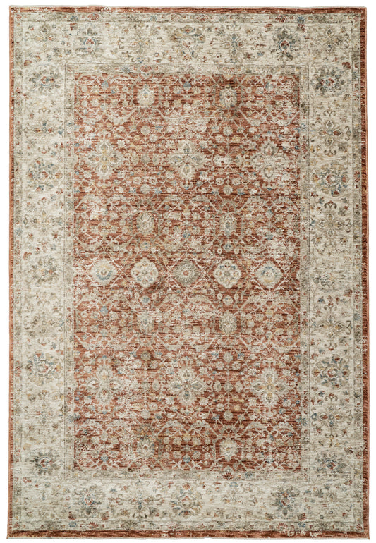 Luminous 17603-610 Rust/Cream Area Rug