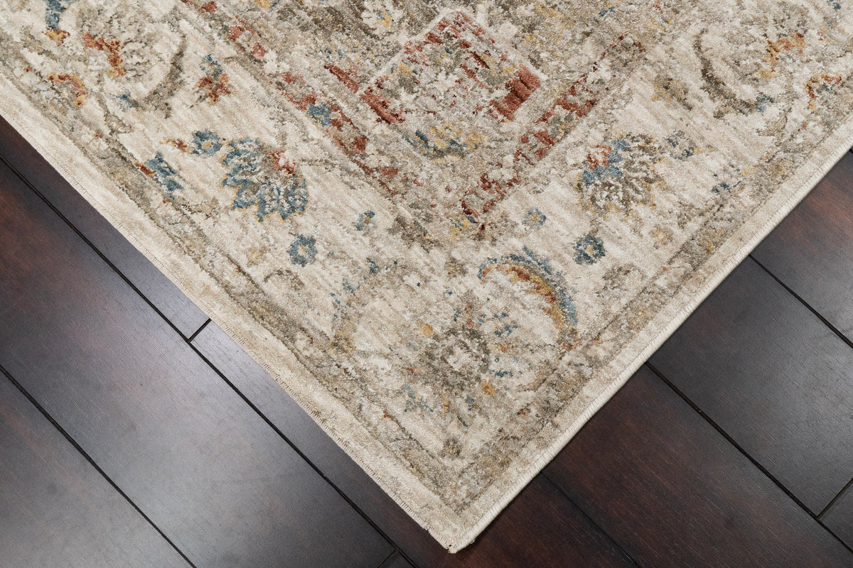 Luminous 17606-185 Cream/Beige/Navy Area Rug