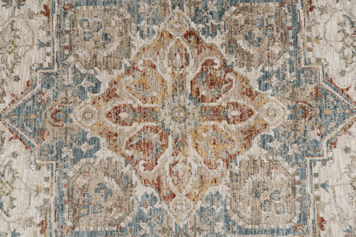 Luminous 17606-185 Cream/Beige/Navy Area Rug